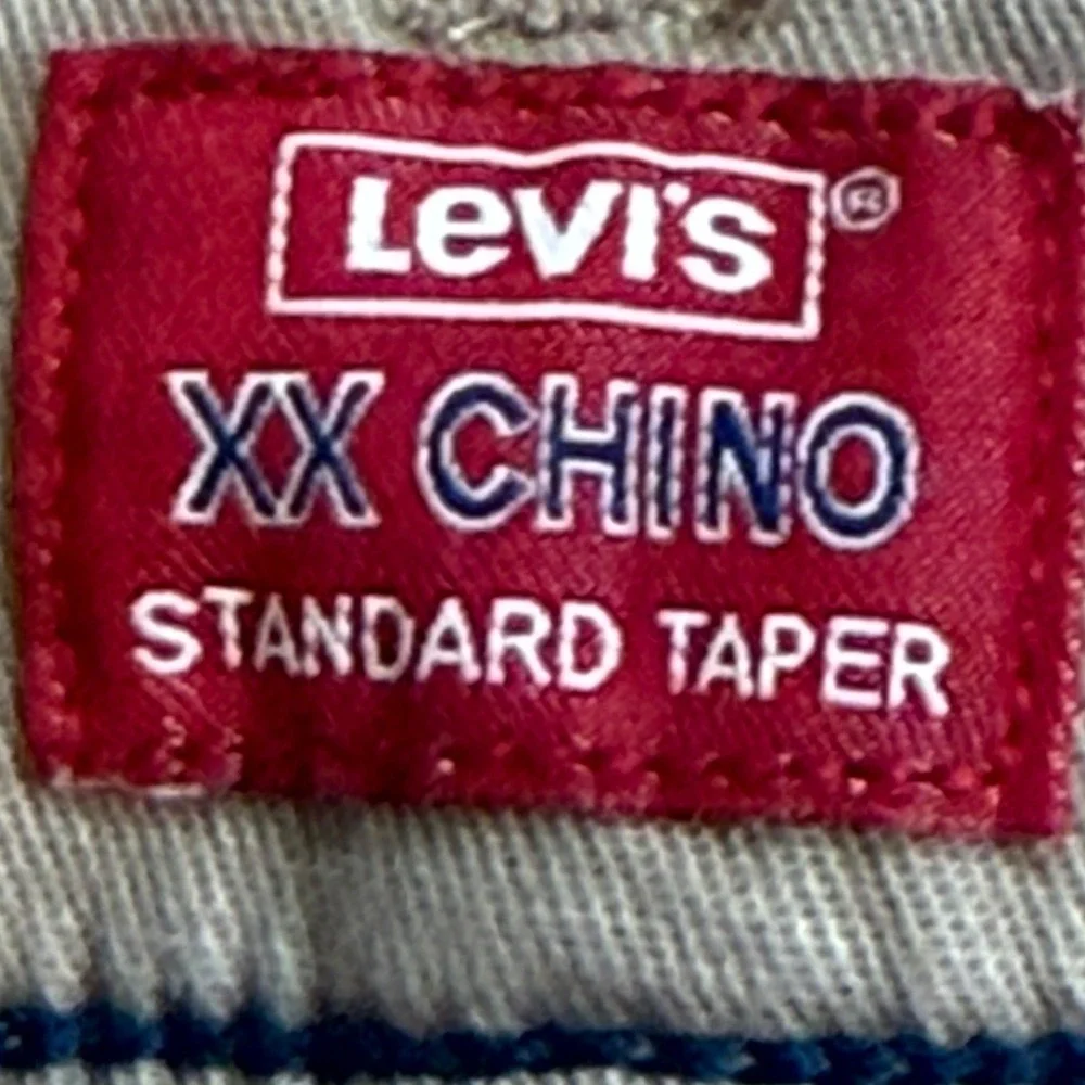 Levis XX Chino Standard Taper Pants Mens 38x34 Tan Khaki Stretch Twill